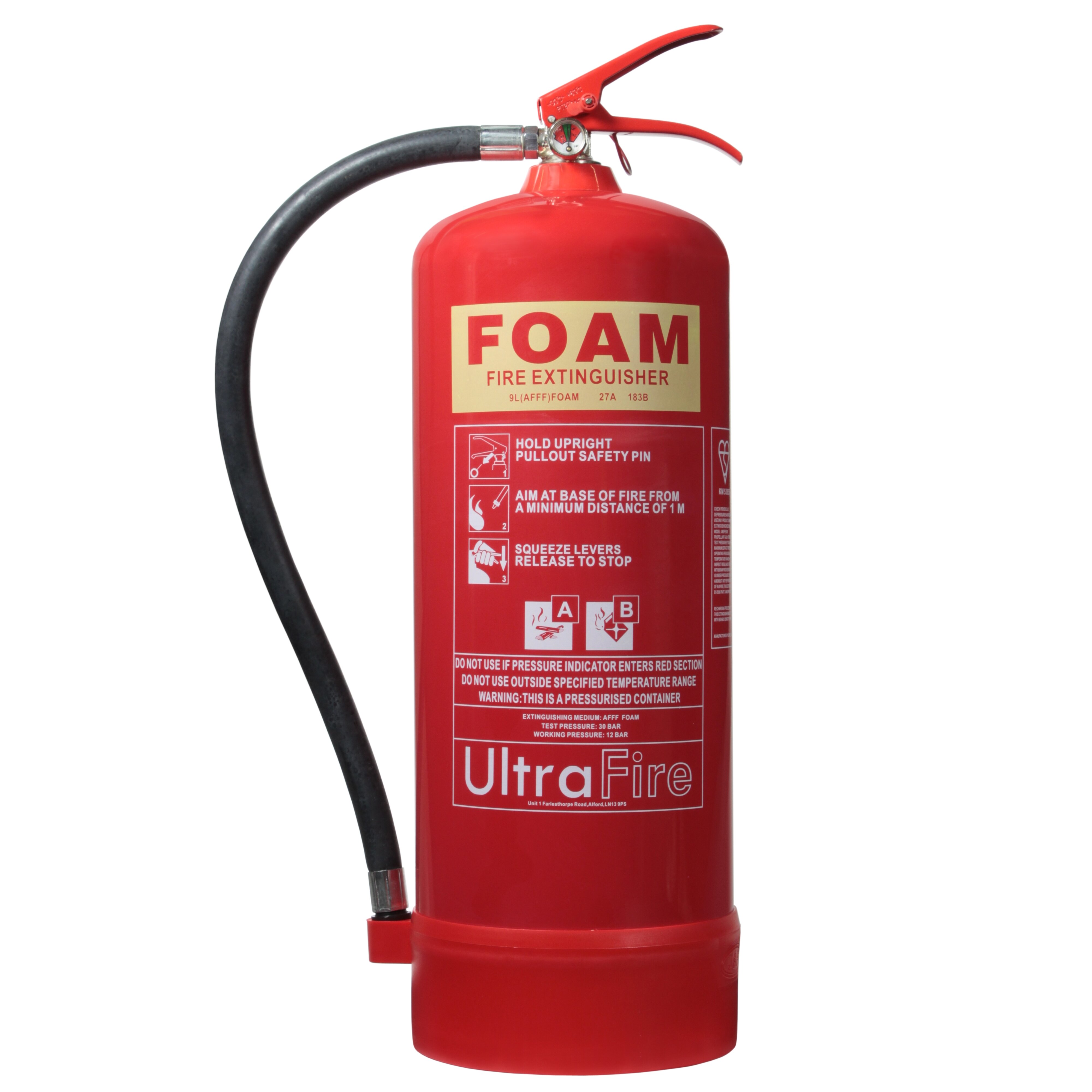 UltraFire JWSFFEX9S 9ltr Foam Fire Extinguisher Full Res 