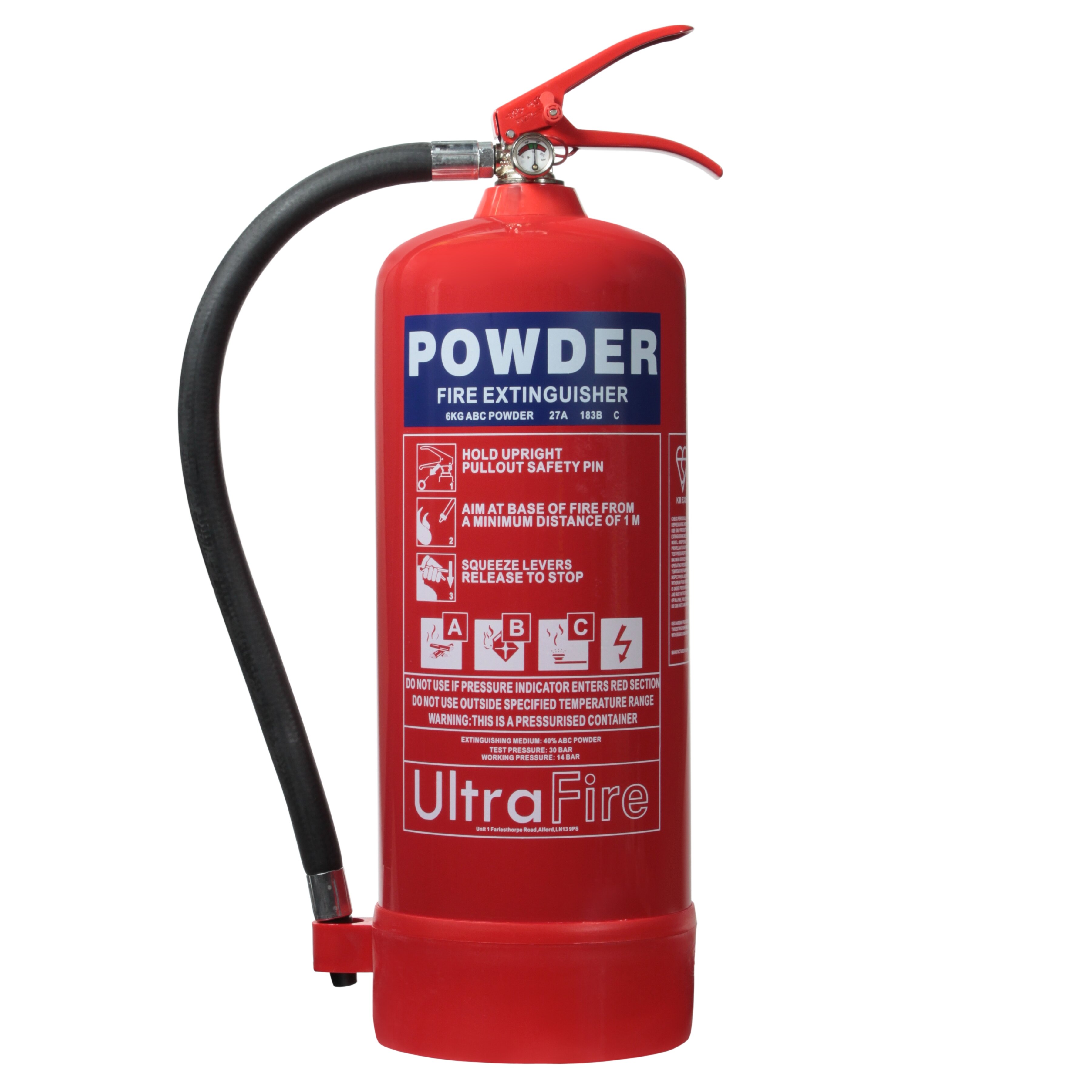 Ultrafire 6kg Abc Dry Powder Fire Extinguisher 